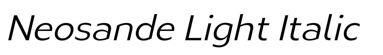 Neosande Light Italic
